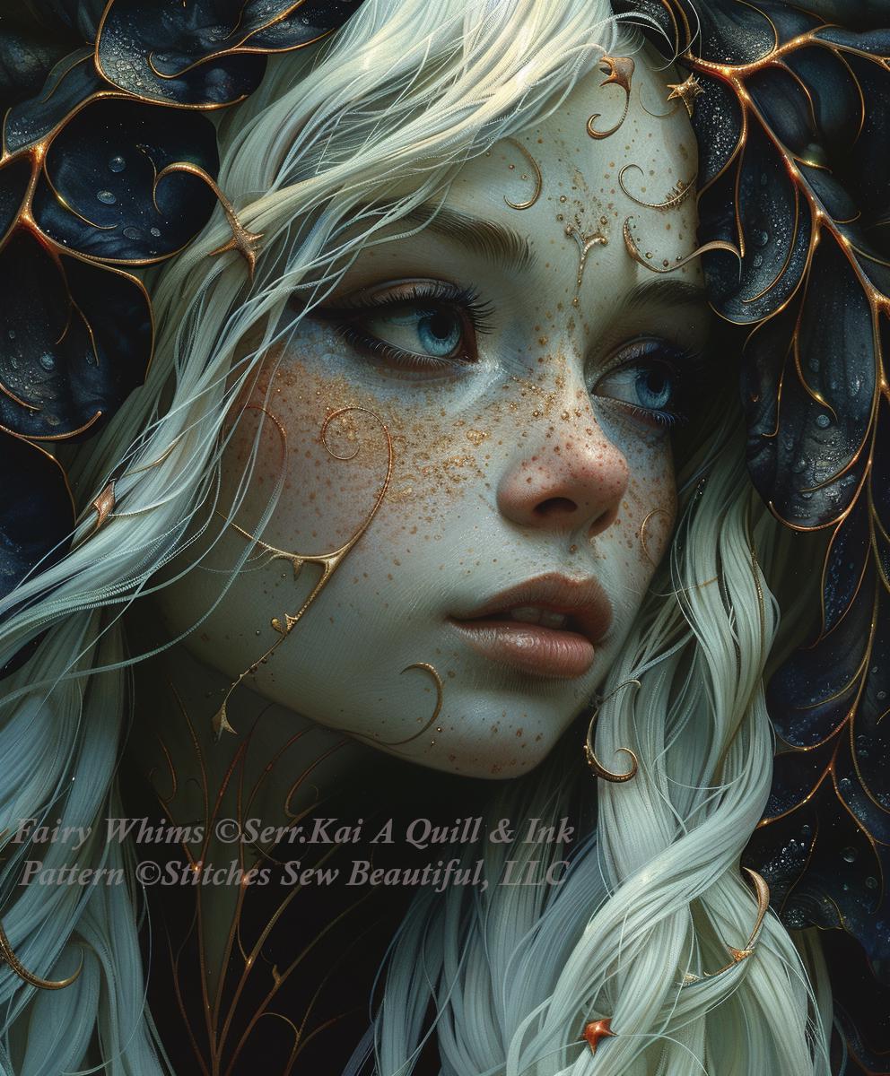 Fairy of Whims counted cross stitch pattern by Serr.Kai A Quill & Ink
