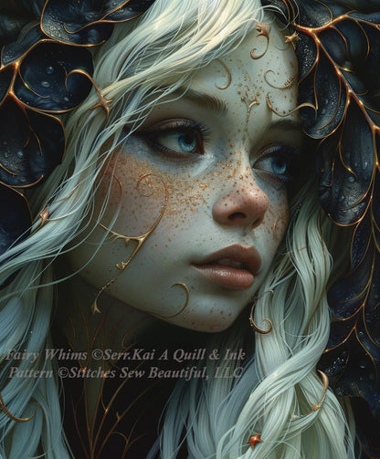 Fairy of Whims counted cross stitch pattern by Serr.Kai A Quill & Ink