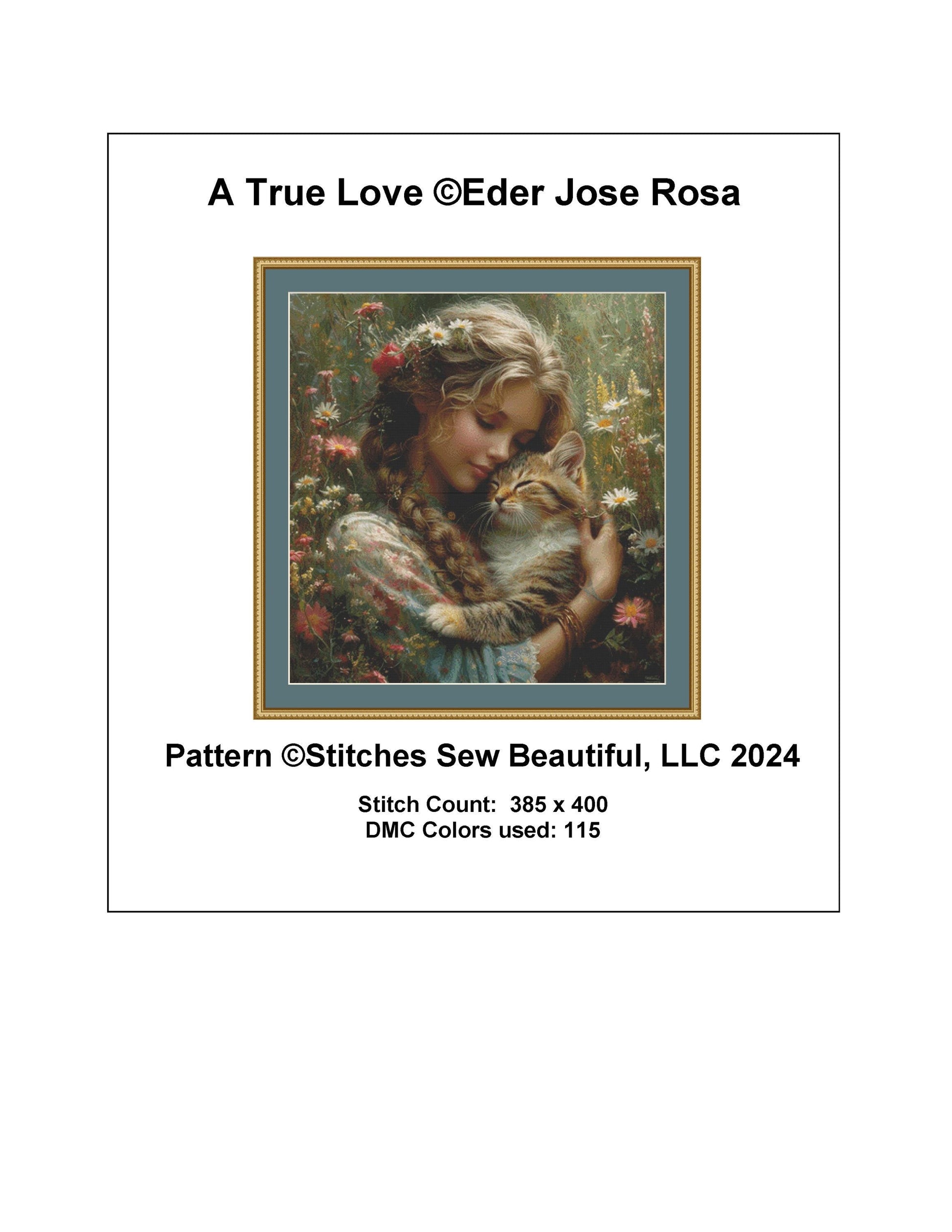A True Love counted cross stitch pattern by Eder Jose Rosa