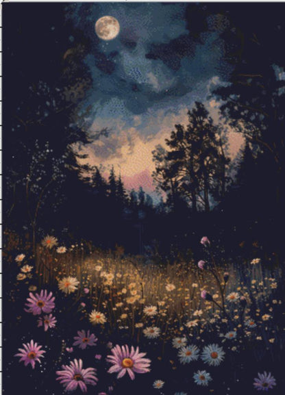 Night Bloom counted cross stitch pattern by ArtbySemir © Adobe Ext. License
