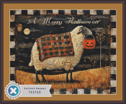 A Merry Halloween full coverage counted cross stitch pattern by IvyCottageHome