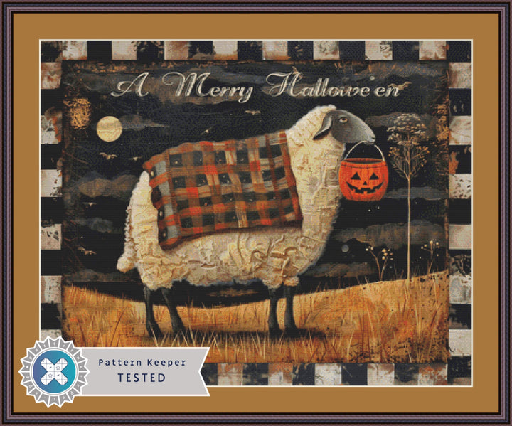 A Merry Halloween full coverage counted cross stitch pattern by IvyCottageHome