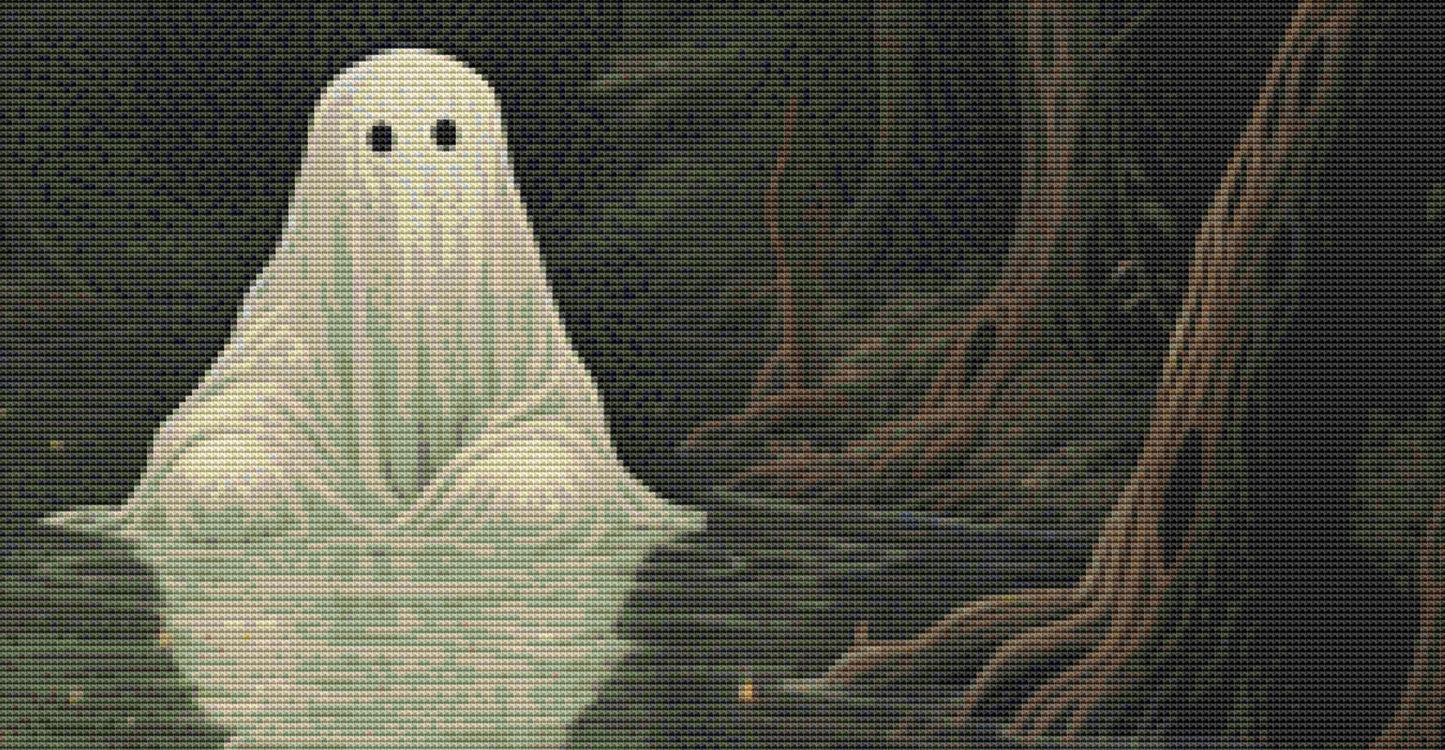 Ghost in The Bog cross stitch pattern by Serr.Kai A Quill & Ink