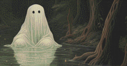 Ghost in The Bog cross stitch pattern by Serr.Kai A Quill & Ink