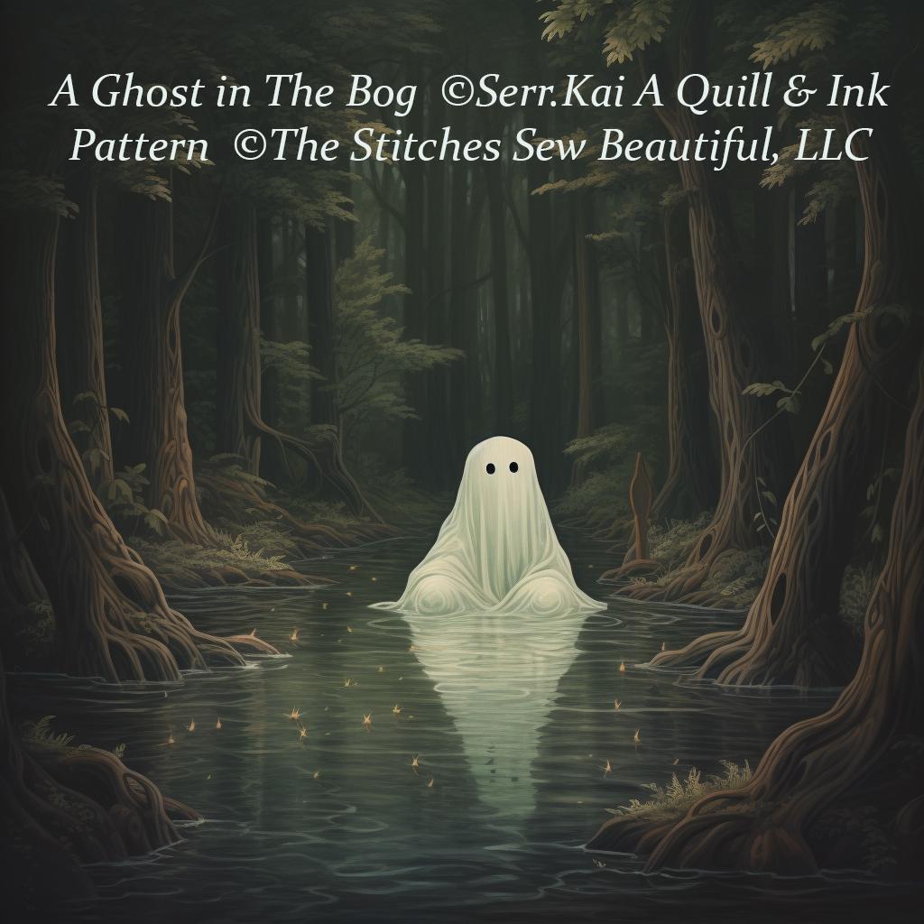 Ghost in The Bog cross stitch pattern by Serr.Kai A Quill & Ink