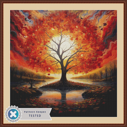 Autumn Equinox cross stitch pattern by Serr.Kai A Quill & Ink