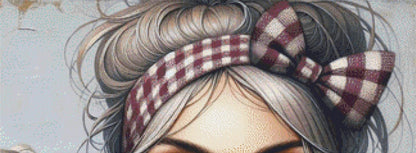 Find beauty in the Simplicity of grey counted cross stitch pattern by Ingrid Jean AI Art