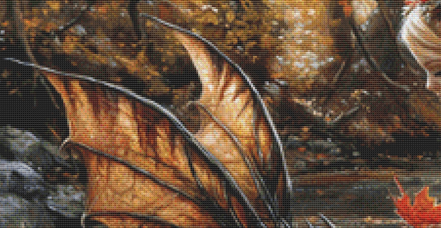 Freshly Fallen full coverage cross stitch pattern by Serr.Kai A Quill & Ink