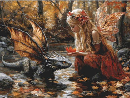 Freshly Fallen full coverage cross stitch pattern by Serr.Kai A Quill & Ink