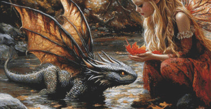 Freshly Fallen full coverage cross stitch pattern by Serr.Kai A Quill & Ink