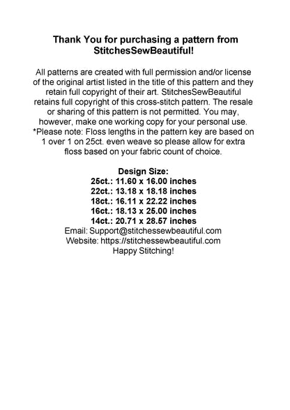 Night Bloom counted cross stitch pattern by ArtbySemir © Adobe Ext. License