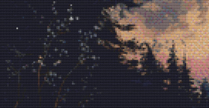 Night Bloom counted cross stitch pattern by ArtbySemir © Adobe Ext. License