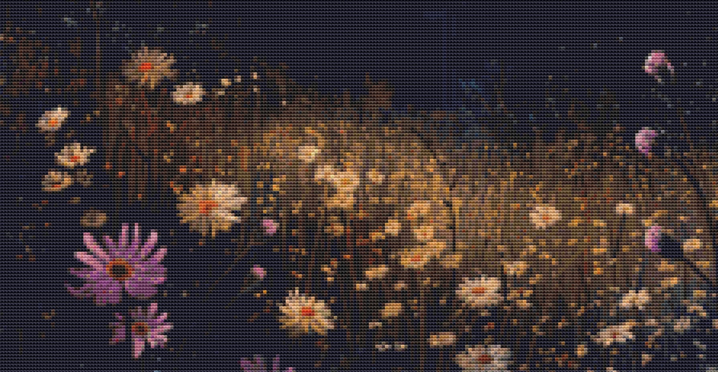 Night Bloom counted cross stitch pattern by ArtbySemir © Adobe Ext. License
