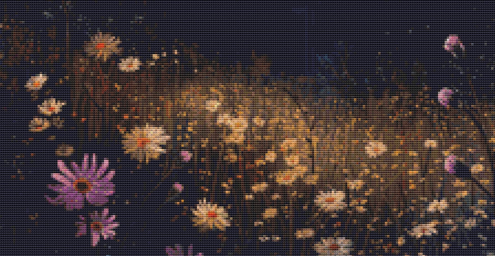 Night Bloom counted cross stitch pattern by ArtbySemir © Adobe Ext. License
