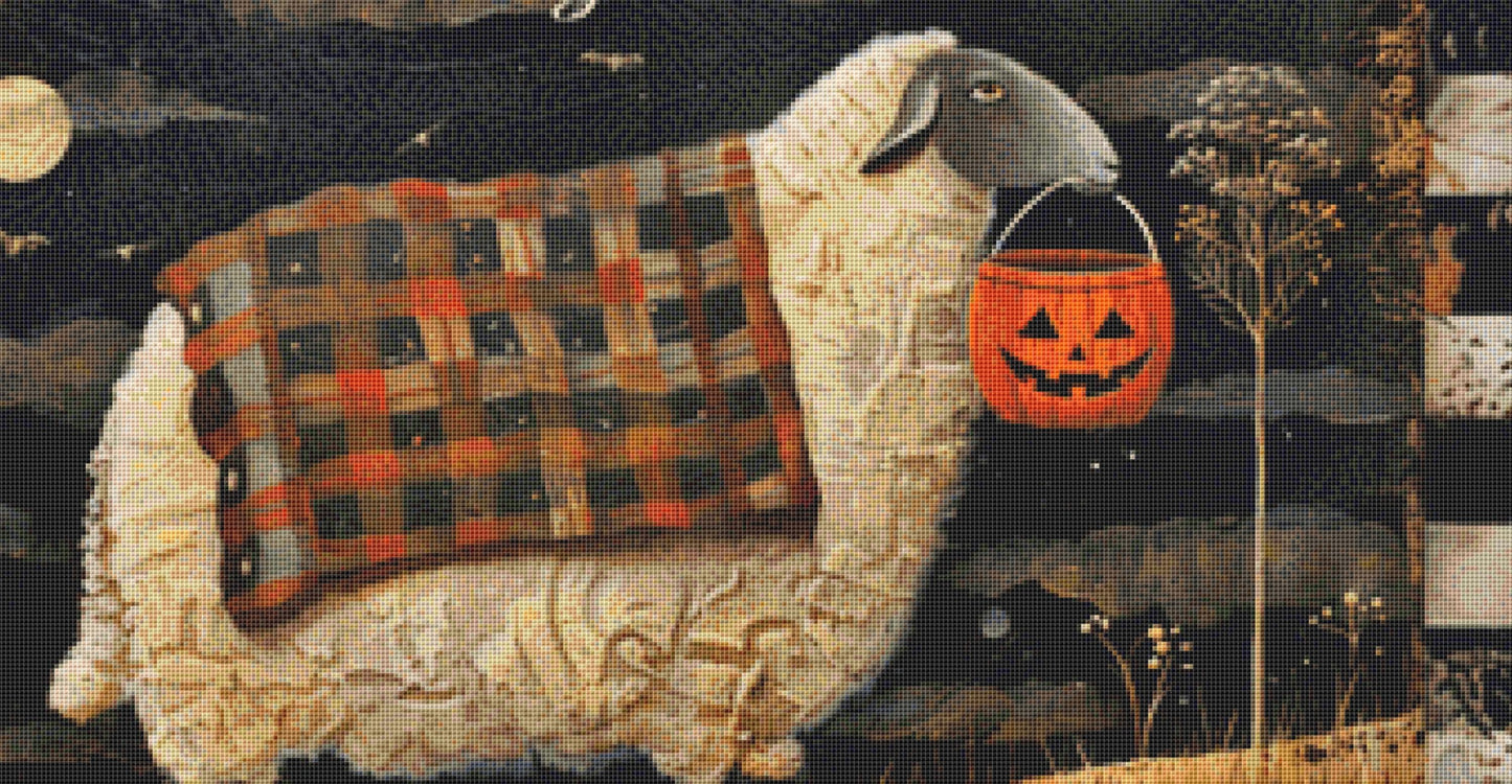 A Merry Halloween full coverage counted cross stitch pattern by IvyCottageHome