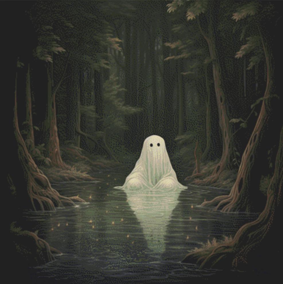 Ghost in The Bog cross stitch pattern by Serr.Kai A Quill & Ink