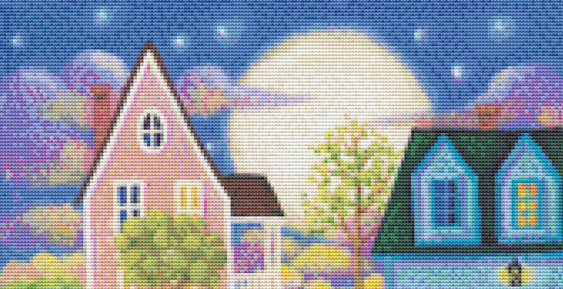 Twilight Stroll cross stitch pattern by Kim Leo licensed by JMS Art Licensing