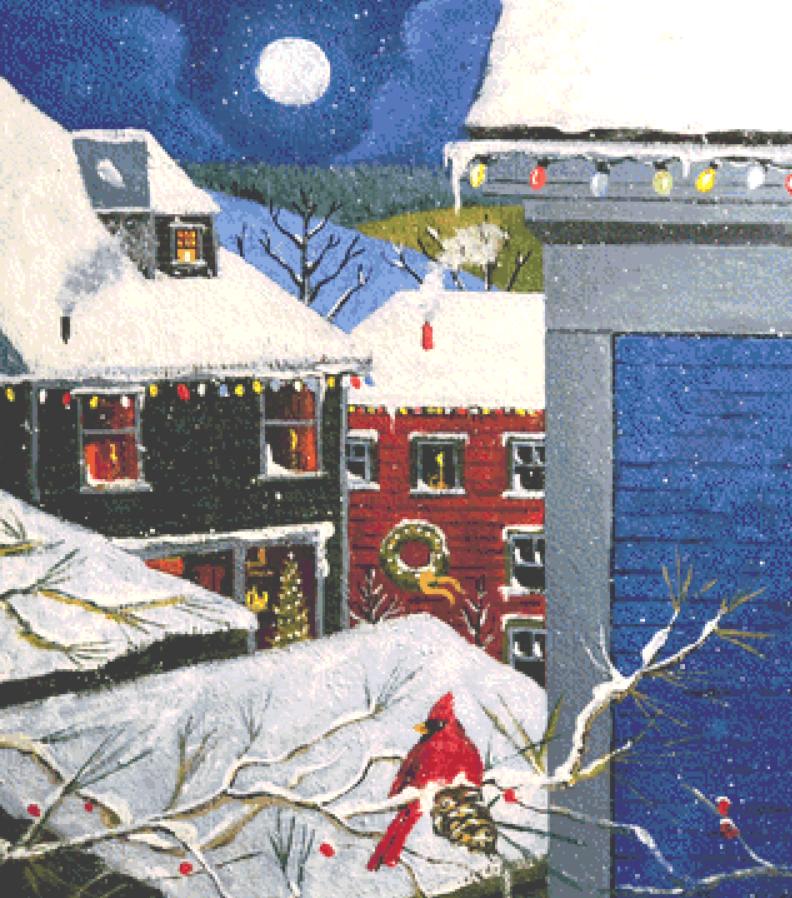 Night before Christmas counted cross stitch pattern by Patrick Gauthier
