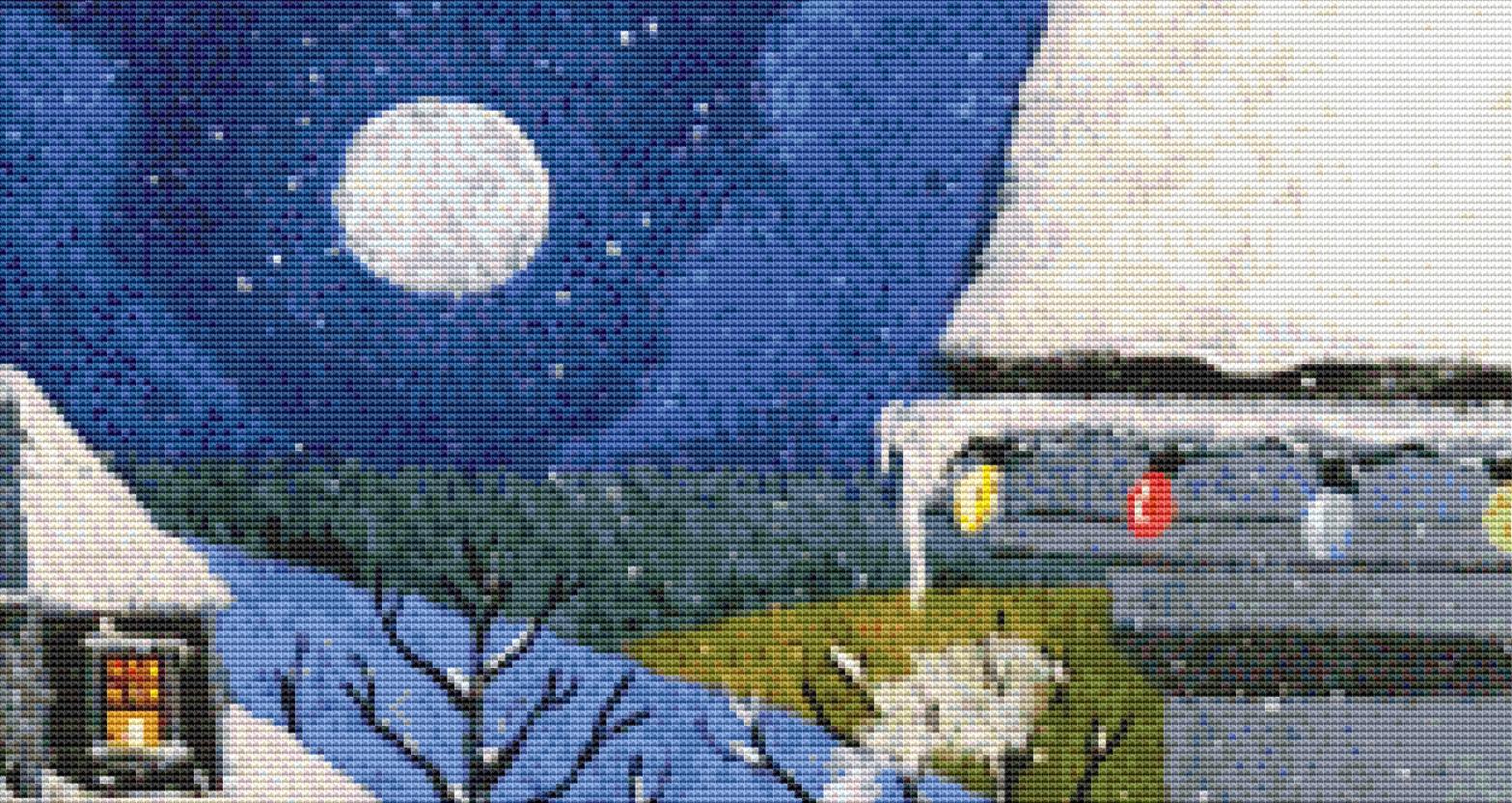 Night before Christmas counted cross stitch pattern by Patrick Gauthier