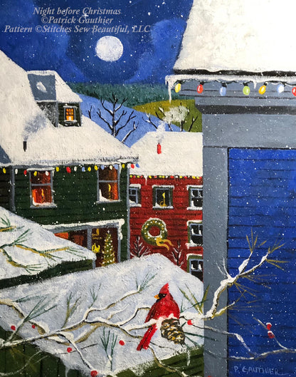 Night before Christmas counted cross stitch pattern by Patrick Gauthier