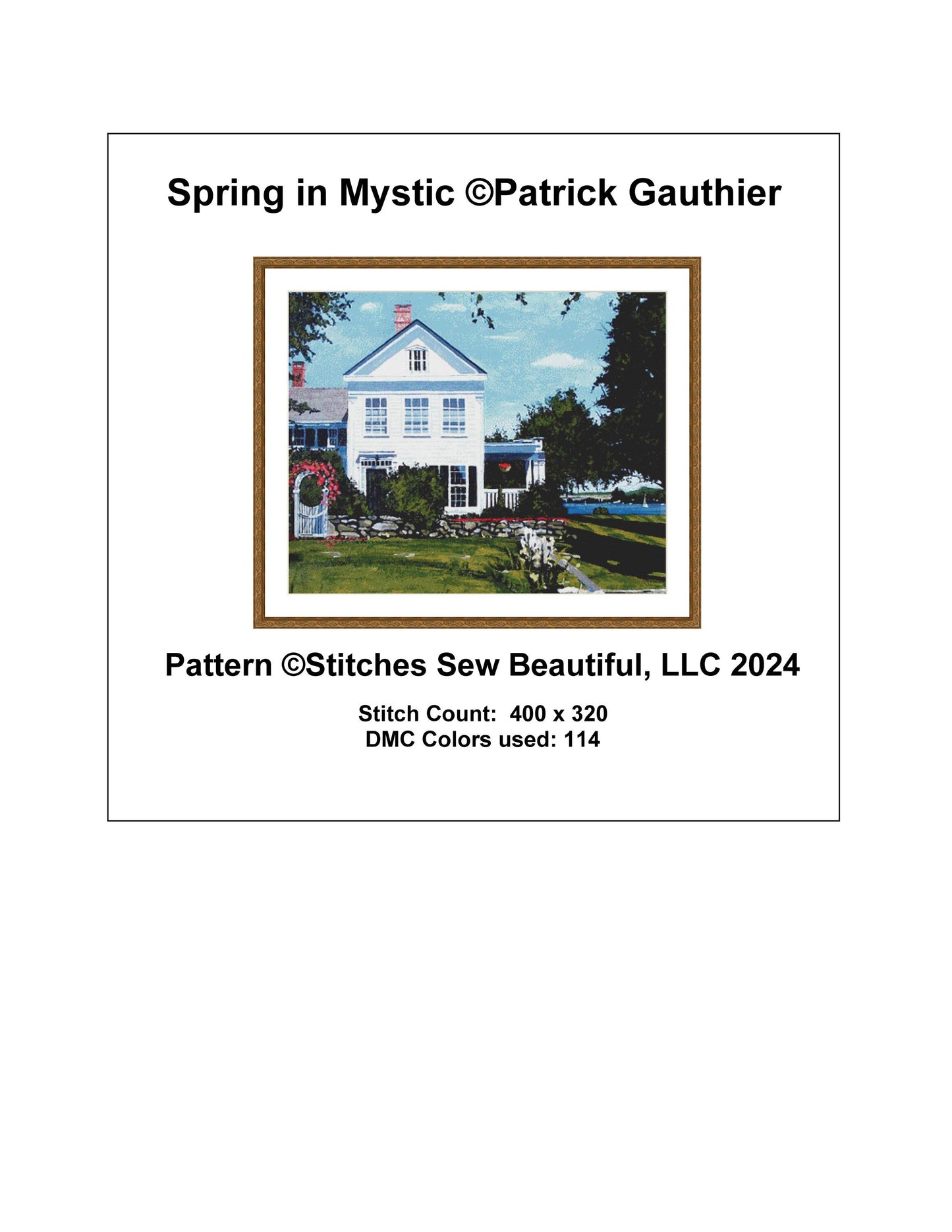 Spring in Mystic counted cross stitch pattern by Patrick Gauthier