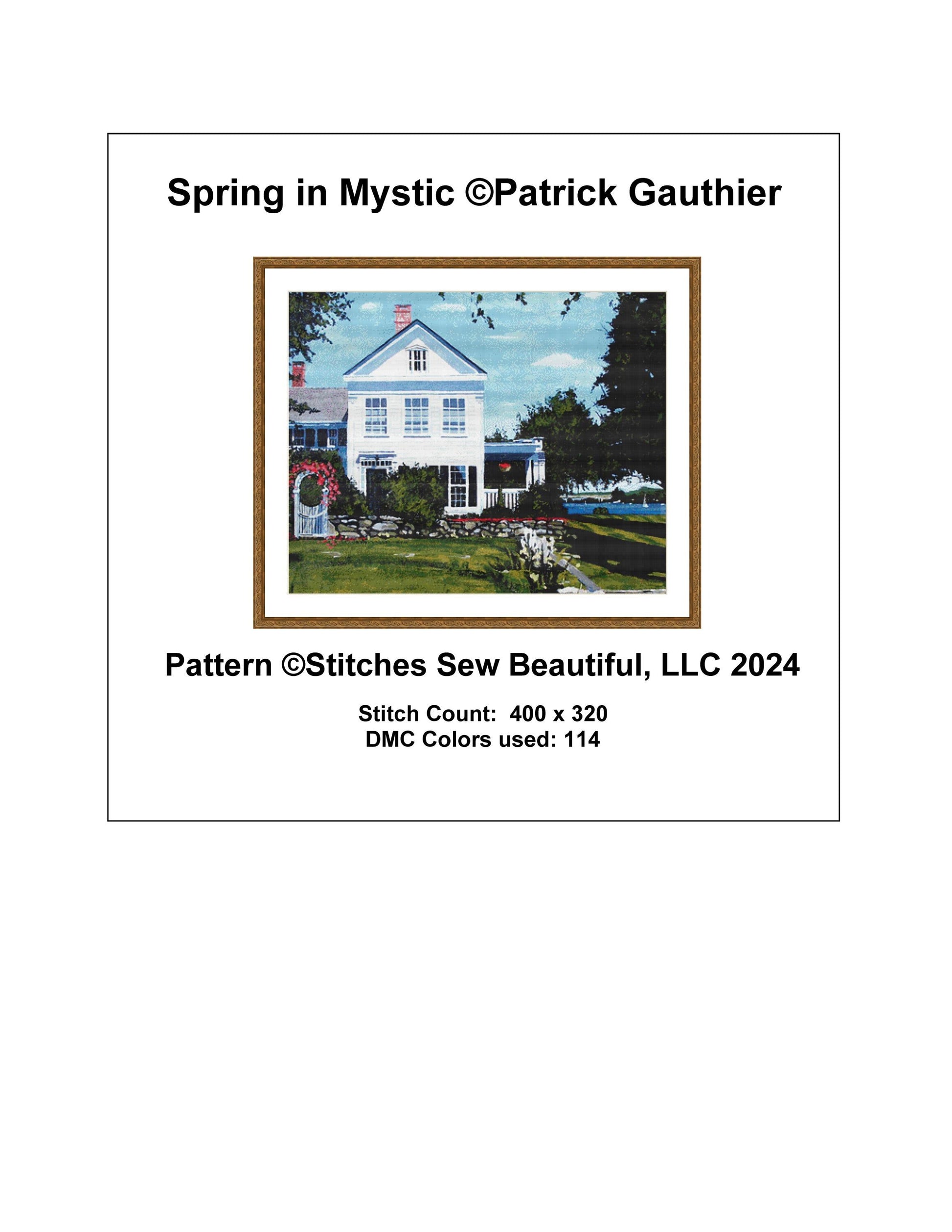Spring in Mystic counted cross stitch pattern by Patrick Gauthier