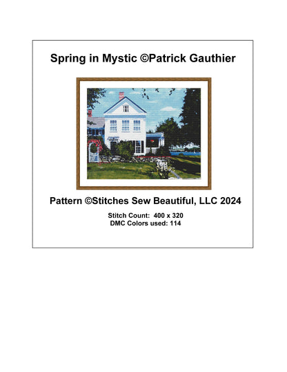 Spring in Mystic counted cross stitch pattern by Patrick Gauthier