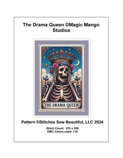 The Drama Queen counted cross stitch pattern by MagicMangoStudios
