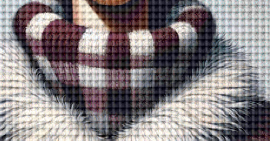 Find beauty in the Simplicity of grey counted cross stitch pattern by Ingrid Jean AI Art