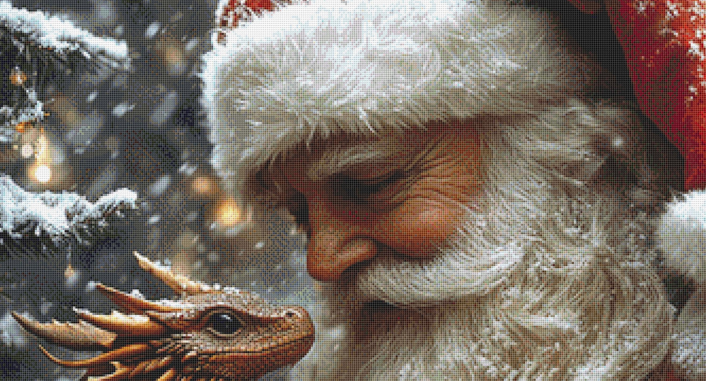 Santa's Gift full coverage cross stitch pattern by Serr.Kai A Quill & Ink