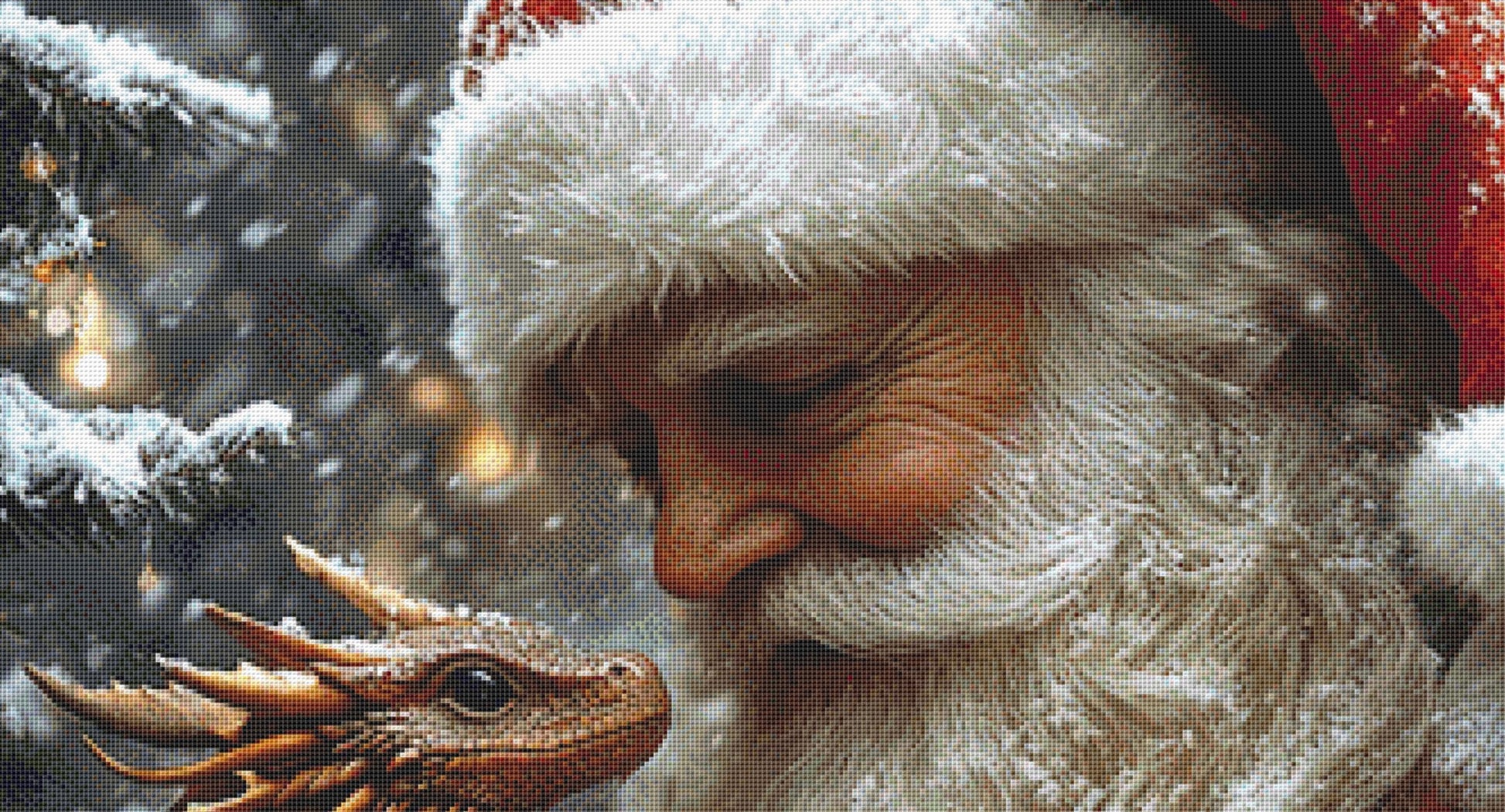 Santa's Gift full coverage cross stitch pattern by Serr.Kai A Quill & Ink