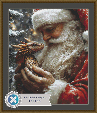 Santa's Gift full coverage cross stitch pattern by Serr.Kai A Quill & Ink