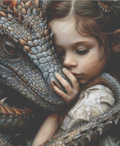 Innocent Embrace full coverage cross stitch pattern by Serr.Kai A Quill & Ink