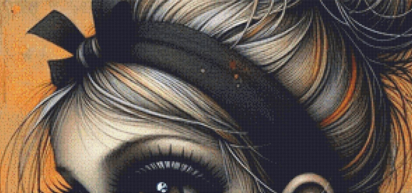 That Look! counted cross stitch pattern by Ingrid Jean AI Art