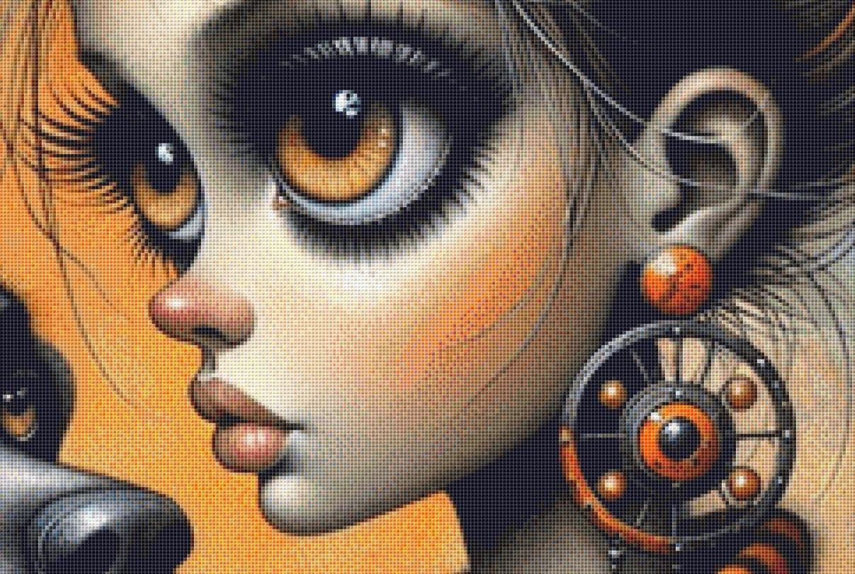 That Look! counted cross stitch pattern by Ingrid Jean AI Art