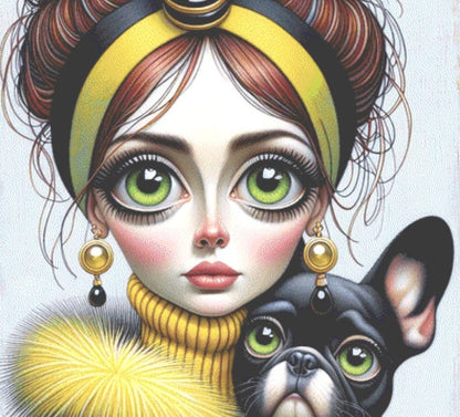 Bonjour counted cross stitch pattern by Ingrid Jean