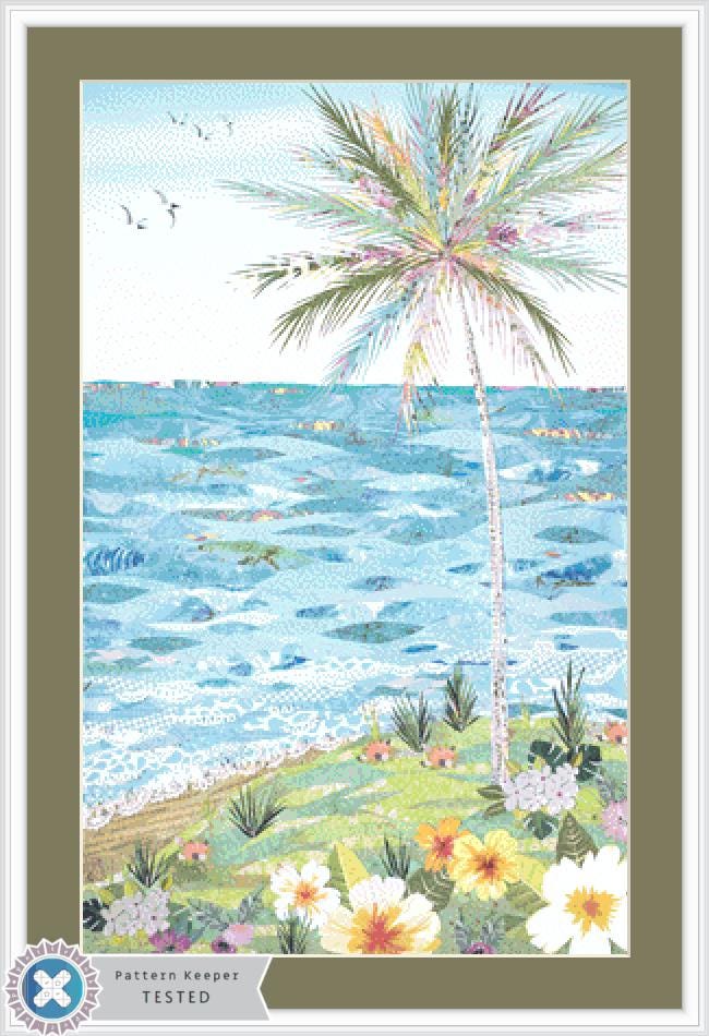 Don't Worry Beach Happy counted cross stitch pattern by Jennifer Peck/Ansada Art Licensing Group, LLC