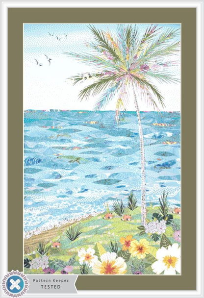 Don't Worry Beach Happy counted cross stitch pattern by Jennifer Peck/Ansada Art Licensing Group, LLC