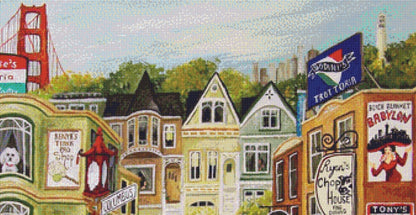 Powell Street counted cross stitch pattern by Gwendolyn McShepard/Ansada Art Licensing Group, LLC