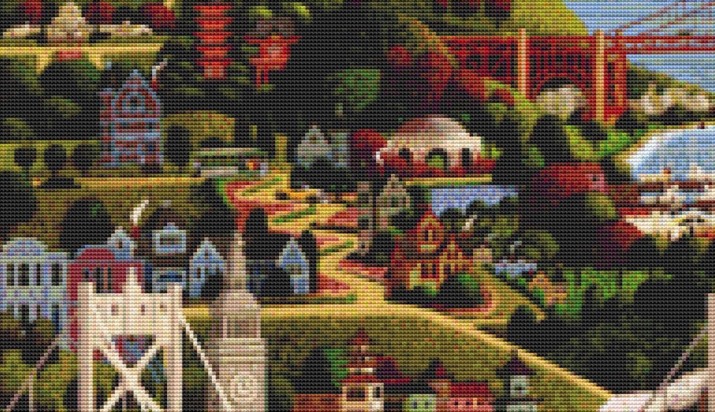 Bridges of San Francisco counted cross stitch pattern by Heronim/Ansada Art Licensing Group, LLC
