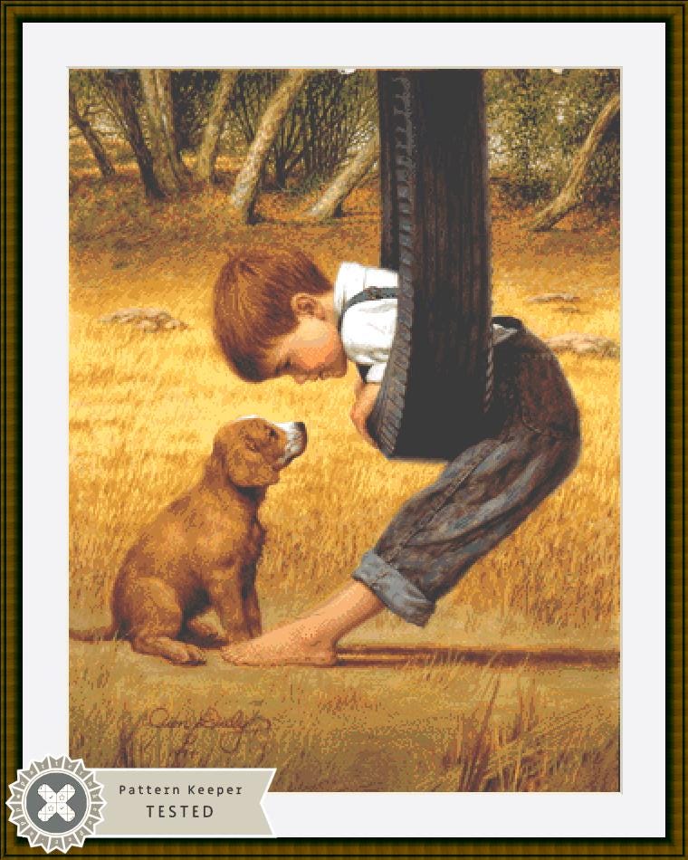 Eye to Eye counted cross stitch pattern by Jim Daly/Ansada Art Licensing Group, LLC