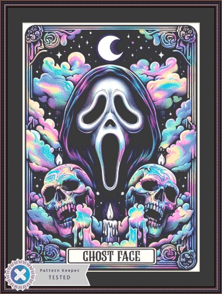 Ghost Face counted cross stitch pattern by PULSARSvg