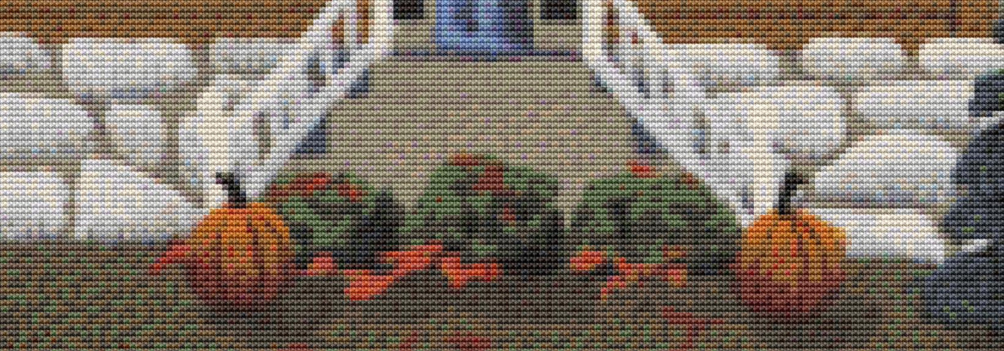 Fill Our Hearts With Thankfulness counted cross stitch pattern by Catherine Holman/Ansada Art Licensing Group, LLC