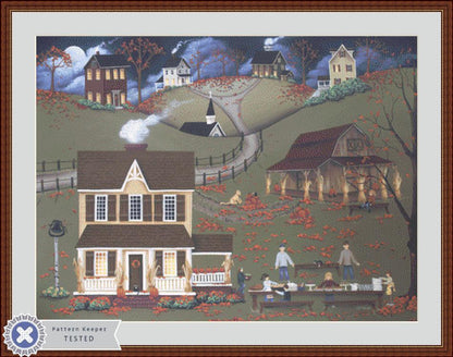 Thanksgiving Dinner counted cross stitch pattern by Catherine Holman/Ansada Art Licensing Group, LLC