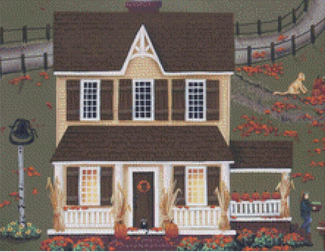 Thanksgiving Dinner counted cross stitch pattern by Catherine Holman/Ansada Art Licensing Group, LLC
