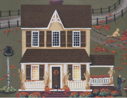 Thanksgiving Dinner counted cross stitch pattern by Catherine Holman/Ansada Art Licensing Group, LLC