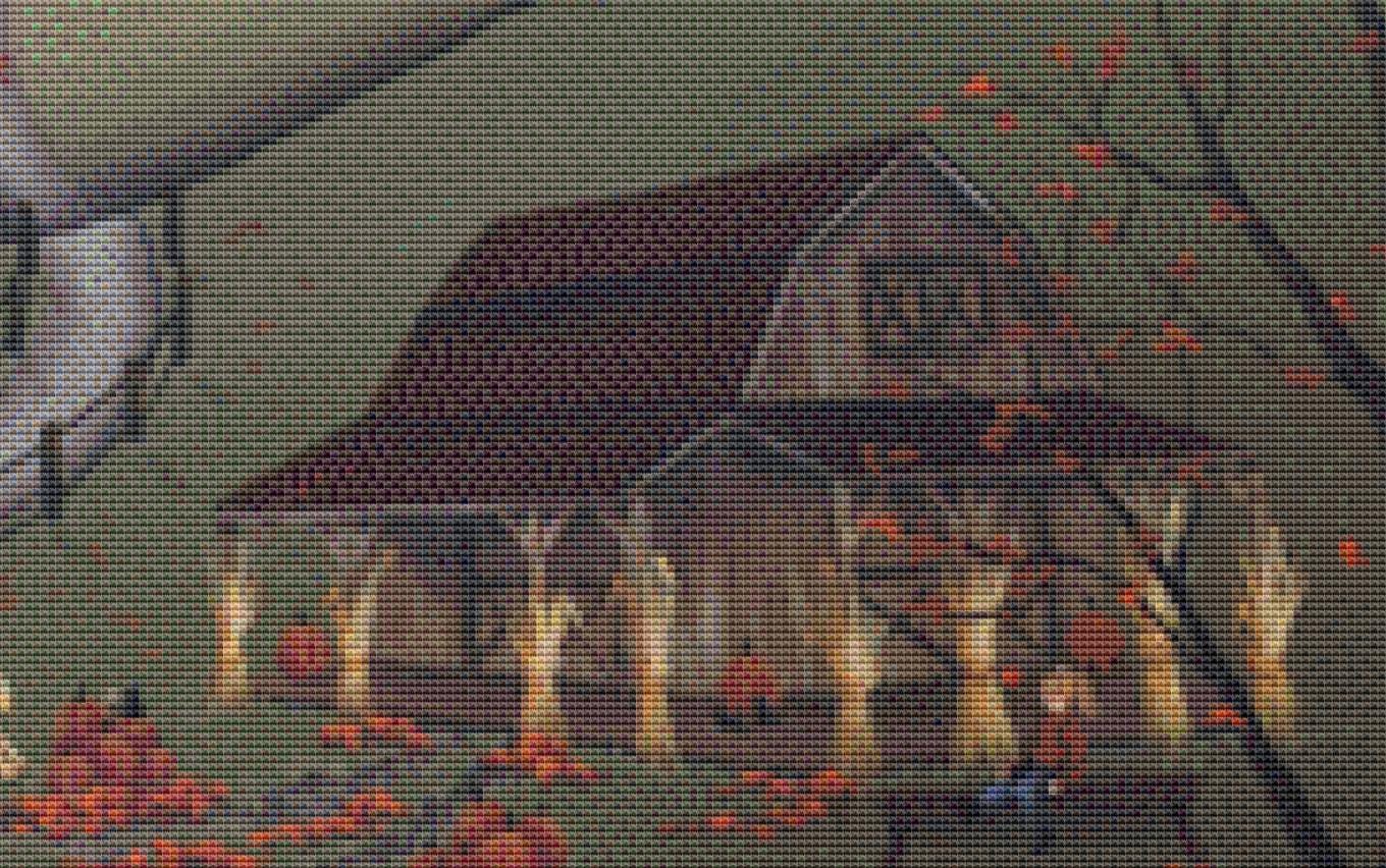 Thanksgiving Dinner counted cross stitch pattern by Catherine Holman/Ansada Art Licensing Group, LLC