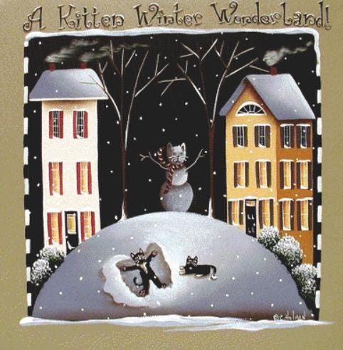 A Kitten Winter Wonderland! counted cross stitch pattern by Catherine Holman/Ansada Art Licensing Group, LLC