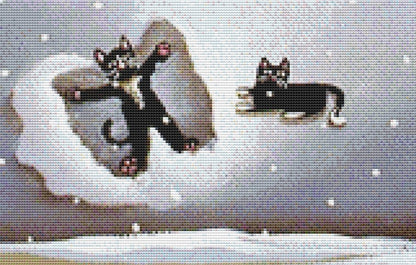 A Kitten Winter Wonderland! counted cross stitch pattern by Catherine Holman/Ansada Art Licensing Group, LLC