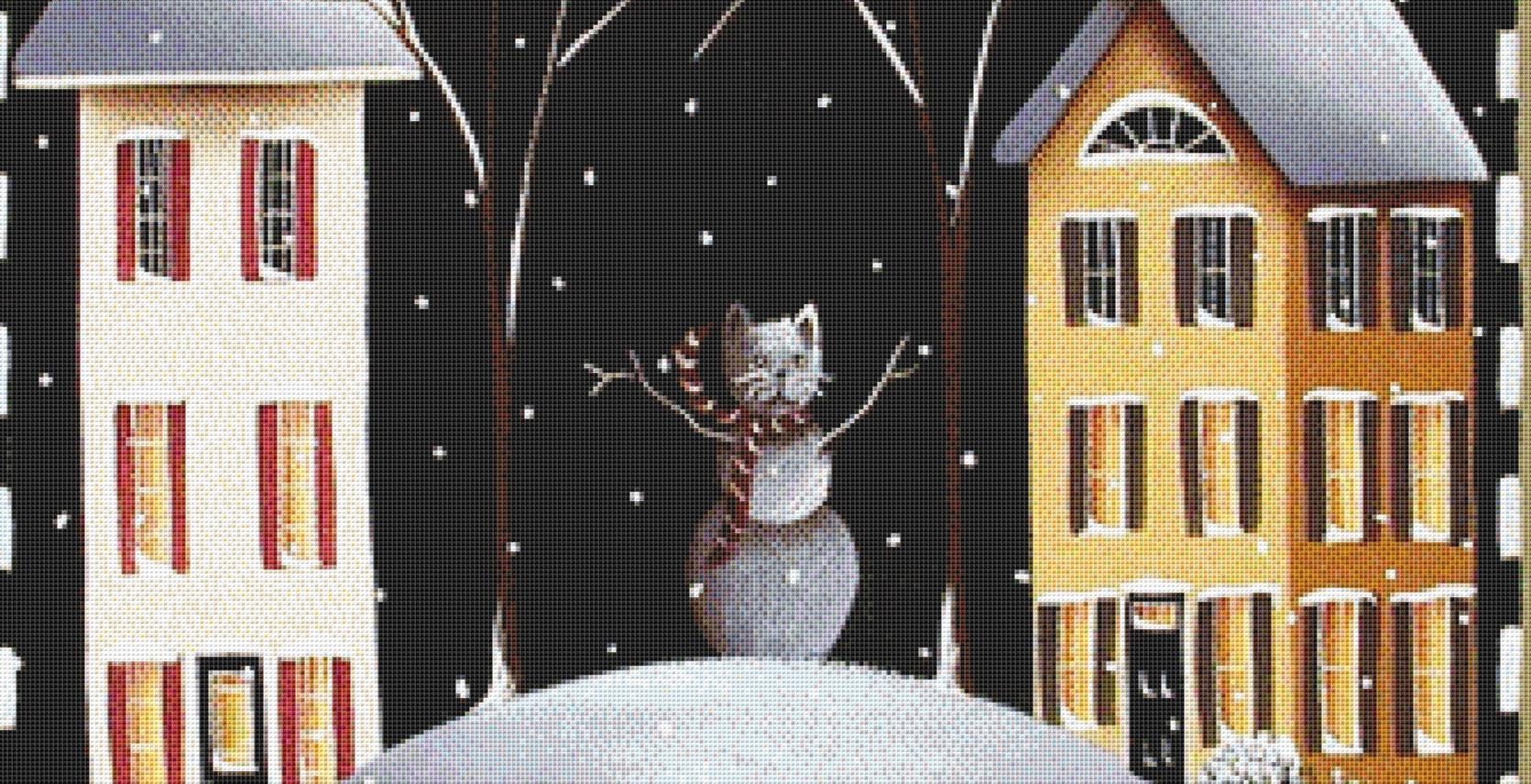 A Kitten Winter Wonderland! counted cross stitch pattern by Catherine Holman/Ansada Art Licensing Group, LLC